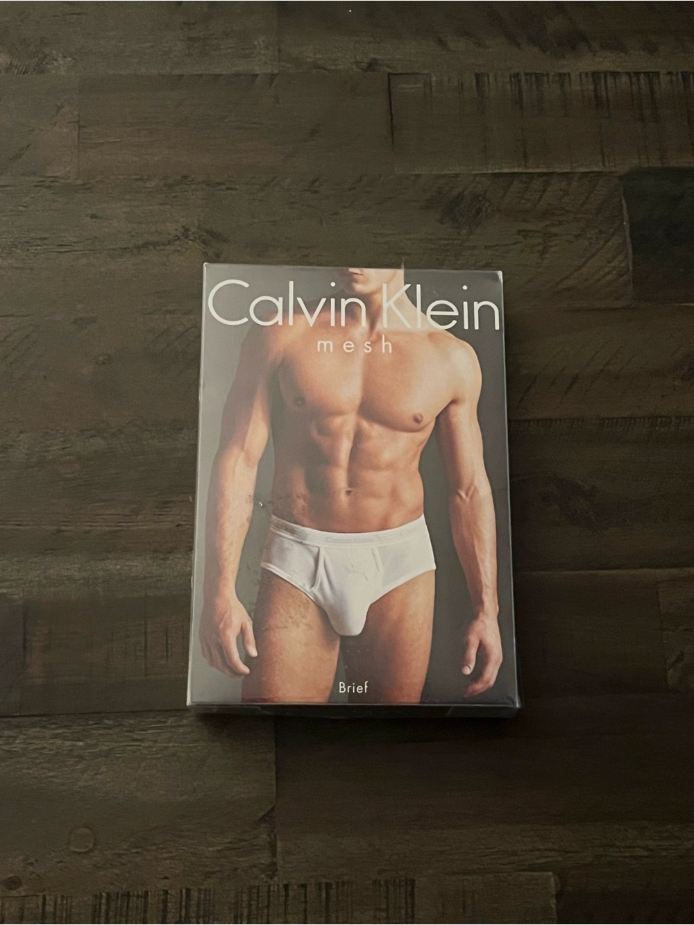MENS CALVIN KLEIN MESH BLACK BRIEFS